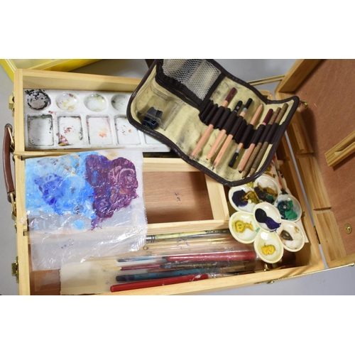 152 - A Fitted Artists Easel Box Together with Various Accessories to Include Faber-Castell Pencils, Water... 