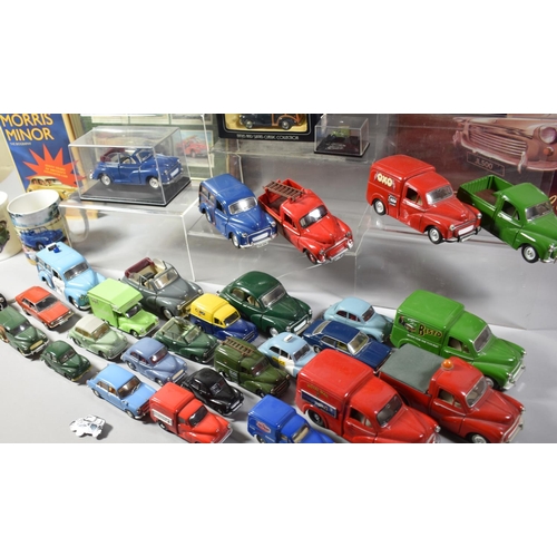 186 - A Collection of Various Diecast Models of Morris Minor Vehicles Together with Other Related Ephemera... 