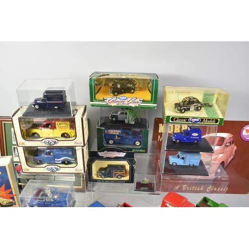 186 - A Collection of Various Diecast Models of Morris Minor Vehicles Together with Other Related Ephemera... 