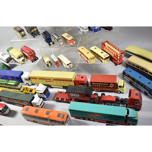 193 - A Collection of 39 Various Diecast Buses, Coaches, Trams and Lorries