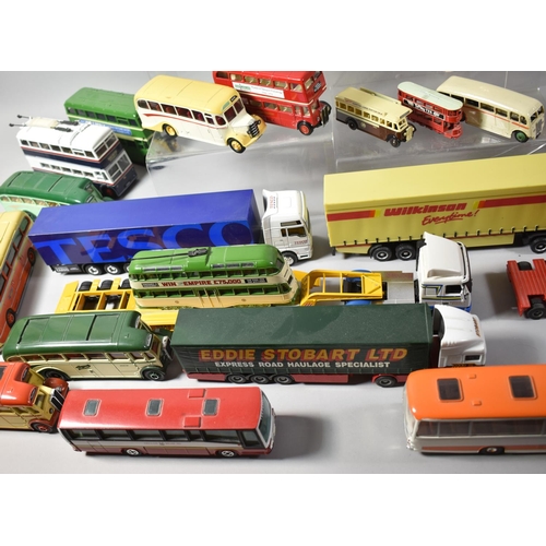 193 - A Collection of 39 Various Diecast Buses, Coaches, Trams and Lorries