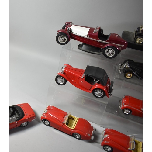 194 - A Collection of 13 Die Cast Models of Vintage Cars, Sports Cars and a Royal Mail Van