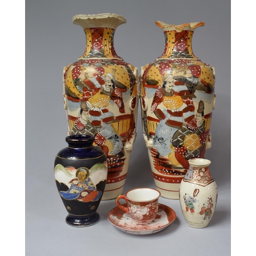 226 - A Collection of Various 20th Century Japanese Ceramics to Compises Large Pair of Satsuma Vases With ... 