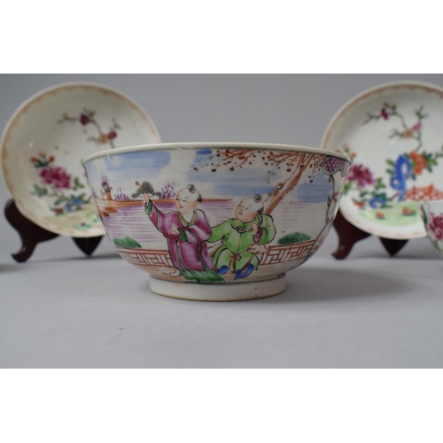 229 - A Collection of 19th Century Chinese Porcelain to Include Bowl Housing Exterior Village Scene Decora... 