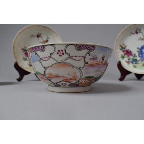 229 - A Collection of 19th Century Chinese Porcelain to Include Bowl Housing Exterior Village Scene Decora... 