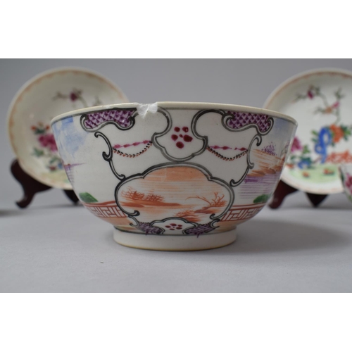 229 - A Collection of 19th Century Chinese Porcelain to Include Bowl Housing Exterior Village Scene Decora... 