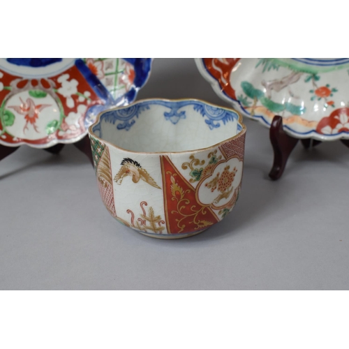 231 - Three Pieces of Early/Mid 20th Century Japanese Imari to Include Two Scalloped Edged Plates and a Sh... 