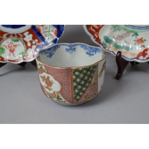 231 - Three Pieces of Early/Mid 20th Century Japanese Imari to Include Two Scalloped Edged Plates and a Sh... 