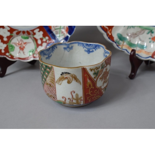 231 - Three Pieces of Early/Mid 20th Century Japanese Imari to Include Two Scalloped Edged Plates and a Sh... 