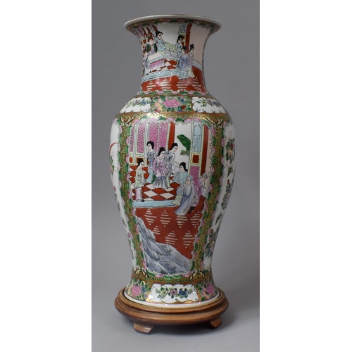 237 - A Large Mid/Late 20th Century Chinese Vase of Baluster Form in the Famille Rose Palette Decorated wi... 