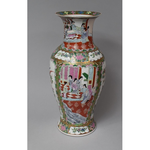 237 - A Large Mid/Late 20th Century Chinese Vase of Baluster Form in the Famille Rose Palette Decorated wi... 