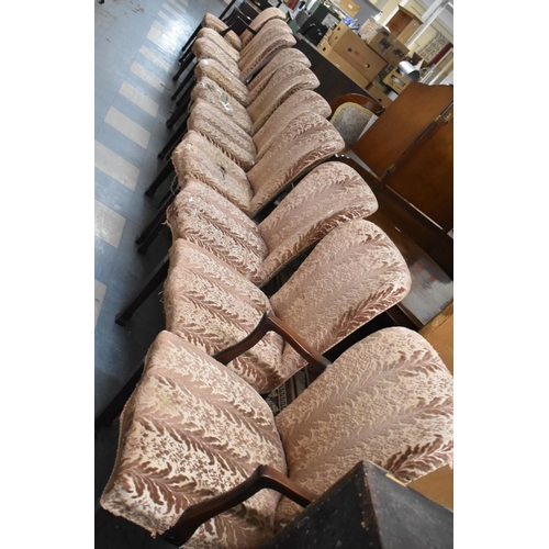 540 - A Set of Ten Mid/Late 20th Century Upholstered Chairs, to Include Two Carvers, Most in Need of Reuph... 