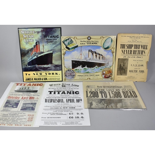 79 - A Collection of Printed and Framed Titanic Memorabilia to Include Prints, Reprinted Newspapers, Prin... 