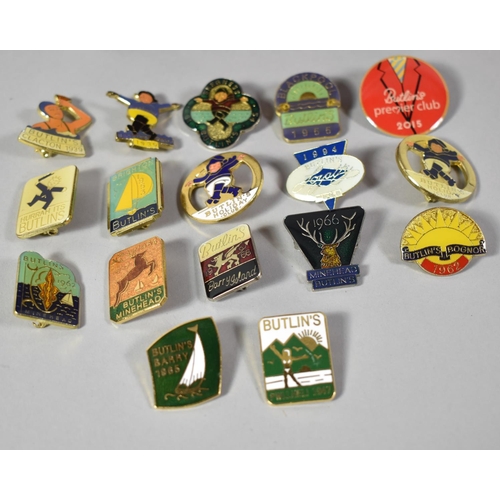 87 - A Collection of Various Reproduction Enamel Butlin's Badges, in Butlins Loyalty Club Badge Box in th... 