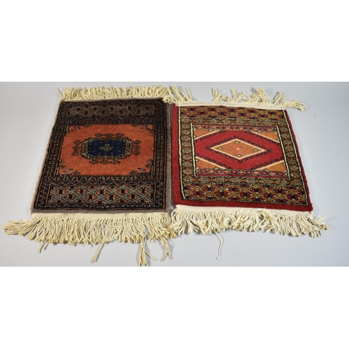 122 - Two Small Pattern Prayer Mats, 34x31cm