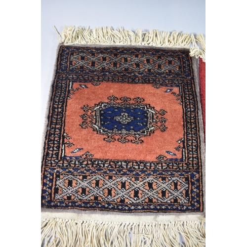 122 - Two Small Pattern Prayer Mats, 34x31cm