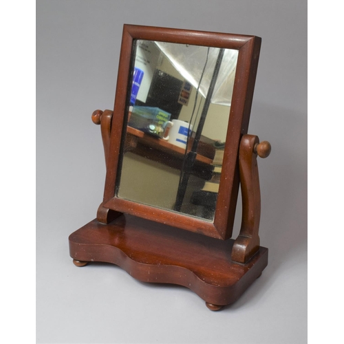 142 - A Late Victorian/Edwardian Dressing Mirror on Serpentine Plinth Base, 41cm High