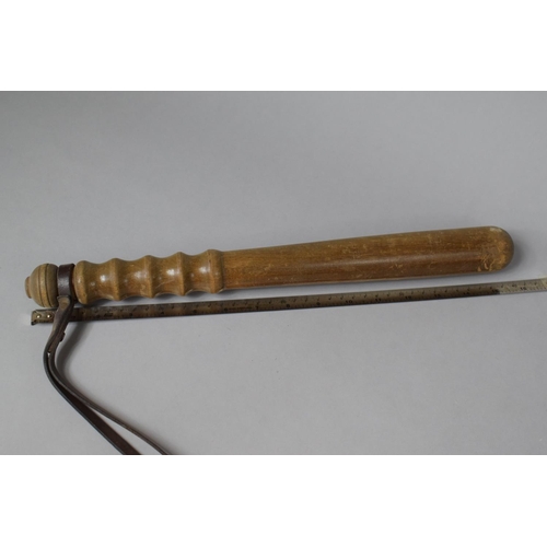 15 - A Late 20th Century Turned Wooden Truncheon, 40cm Long