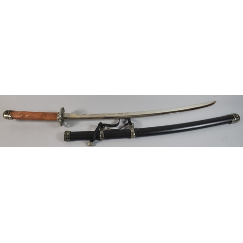 159 - A Reproduction Japanese Short Katana Sword, 90cm Long