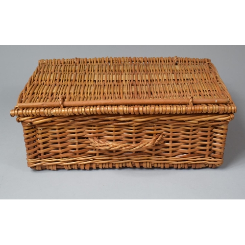 171 - A Modern Wicker Picnic Basket, Empty, 45cm wide