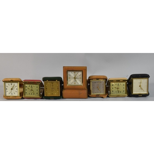 174 - A Collection of Seven Various Travel Alarm Clocks