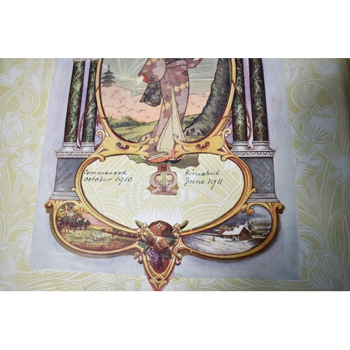 207 - An Early 20th Century Scrap Book Containing Various Elements of Decoupage and Inscribed 