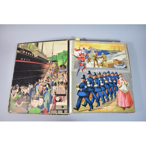 208 - An Early 20th Century Scrap Book Containing Various Elements of Decoupage and Inscribed 