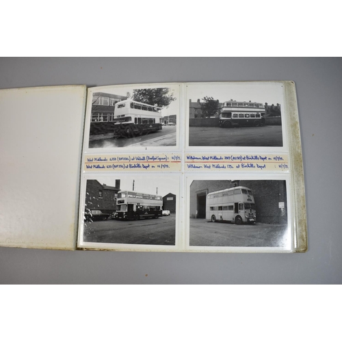 212 - A Collection of Four Photograph Albums Containing Photographs of Buses and Depots c.1970