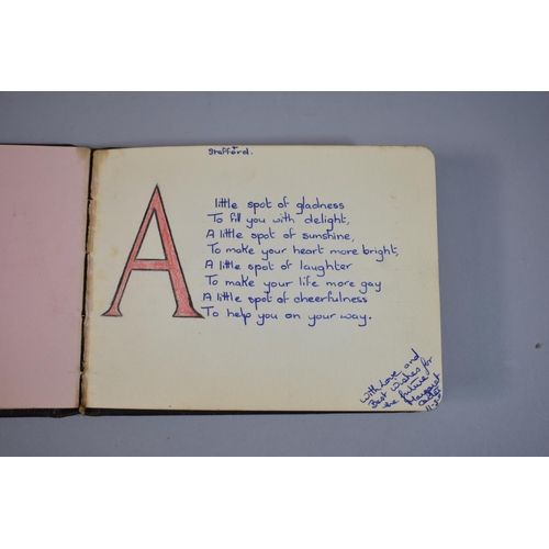 214 - Two Autograph Books Containing Poems and Verses, Watercolours and Photographs, One 1930's one 1950's