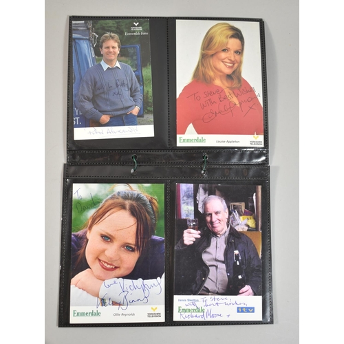 221 - A Collection of Autographed Photographs from TV Series Emmerdale and Brookside