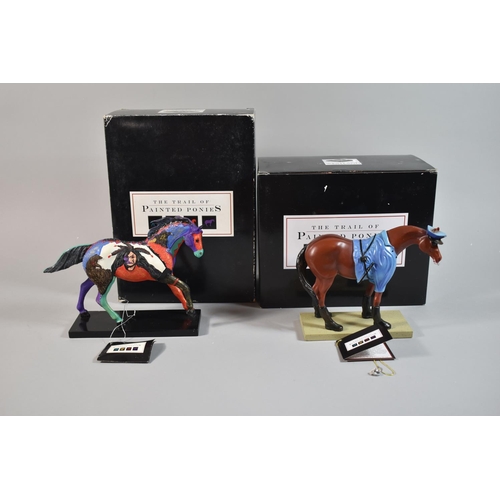 263 - Two Boxed Painted Ponies, 