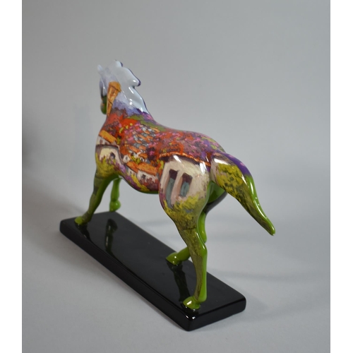 266 - Two Boxed Painted Ponies, Ceremonial Pony and Floral Pony