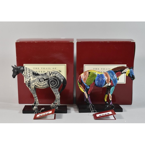 267 - Two Boxed Painted Ponies, Anasazi Spirit Horse and Horsefeathers