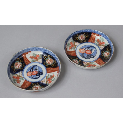 271 - A Pair of Small 19th Century Japanese Imari Dishes, 12cm Diameter