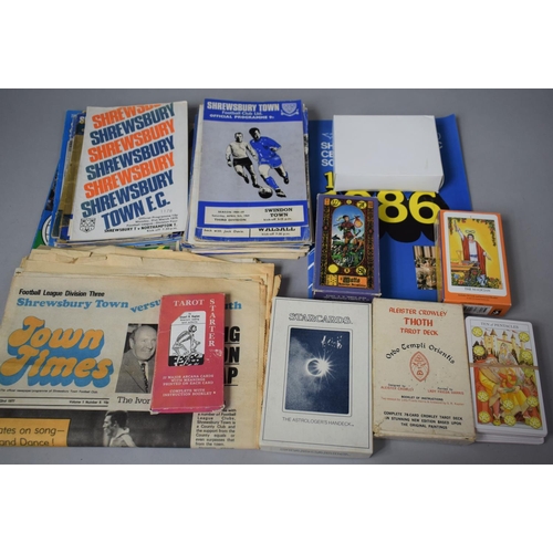 301 - A Collection of Various Shrewsbury Town Football Programmes C.1960/70's Together with Star Cards, Ta... 