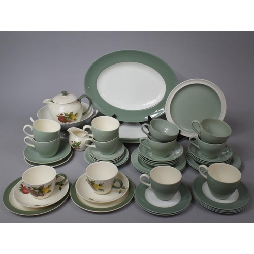 357 - A Collection of Various Green and White Glazed Breakfast wares to comprise Wedgwood Covent Garden Pa... 