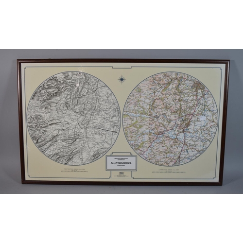 361 - A Framed Ordnance Survey Map for Llanyblodwel 1880 and 2000