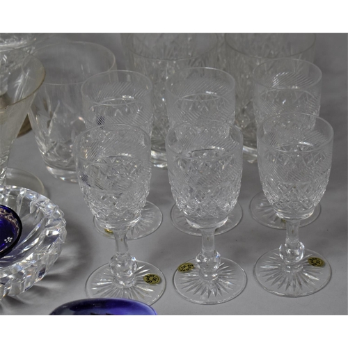 431 - A Collection of Drinking Glasses to comprise Wines, Six Tudor Sherries, Tumblers, Air Twist Glasses,... 