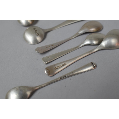 473 - A Collection of Six Hallmarked Silver Condiment Spoons