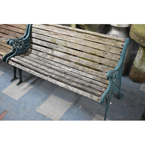 554 - A Vintage Garden Bench, 126cm Wide