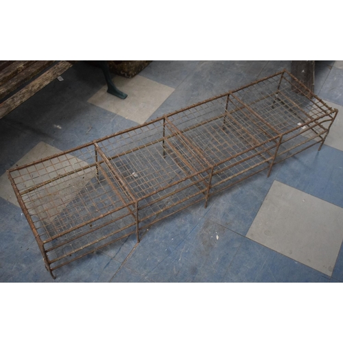 555 - A Rectangular Two Tier Wire Shoe Rack, 115cm wide