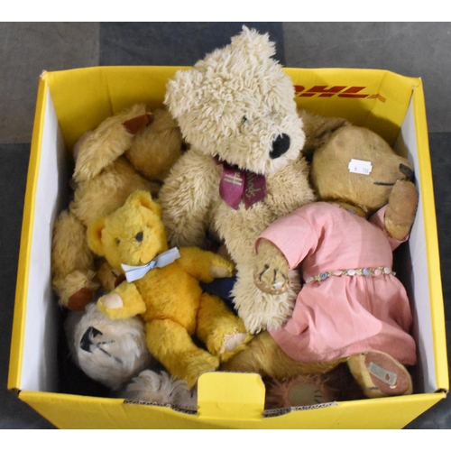 566 - A Box of Vintage and Modern Teddy Bears