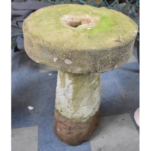 581 - A Sandstone Staddle Stone Base and a Sandstone Grindstone, 52cm diameter