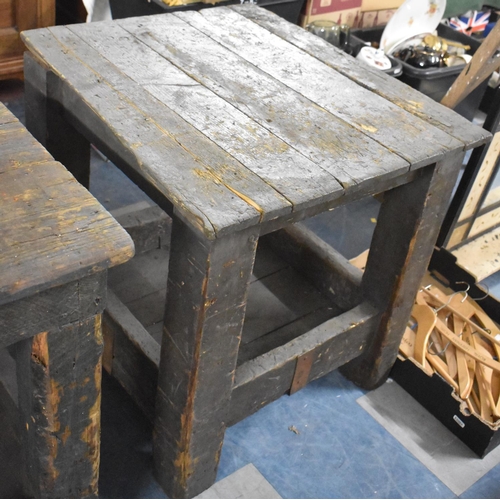 611 - A Vintage Work Bench, 71x64cm