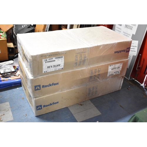 633 - Three Packs of 32 Rockfon Ceiling Tiles