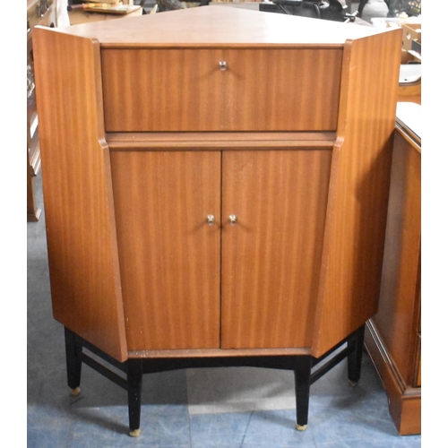 641 - A 1970's Corner Secretaire Unit with Cupboard Base, 83cm wide