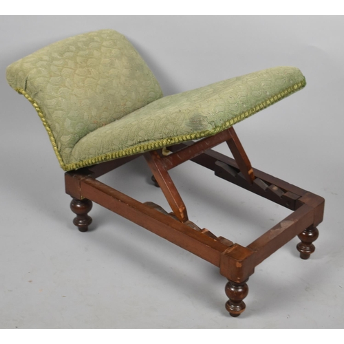 644 - A Late 19th/Early 20th Century Adjustable Gout Stool, 51cm Wide