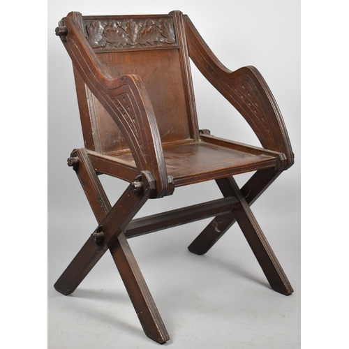 649 - A 19th Century Oak Glastonbury Chair