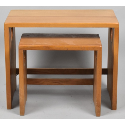 662 - Two Modern Rectangular Stools, Largest 46cm wide