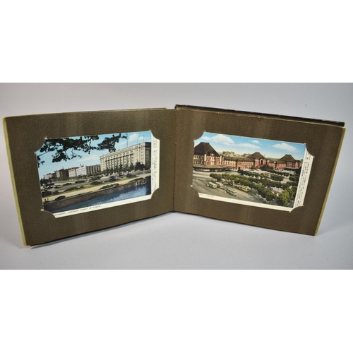 68 - A Small Japanese Lacquered Album Containing 50 Postcards of Japan